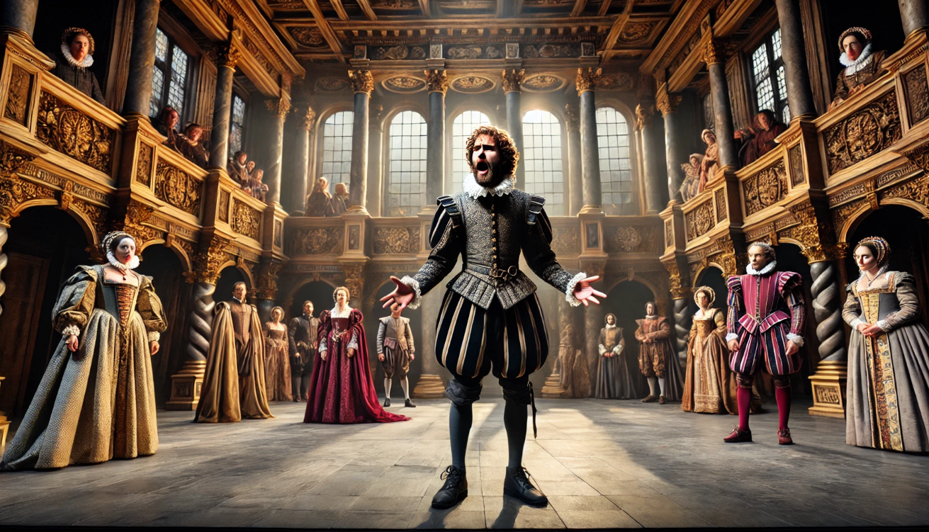 Shakespearean soliloquy stage drama

