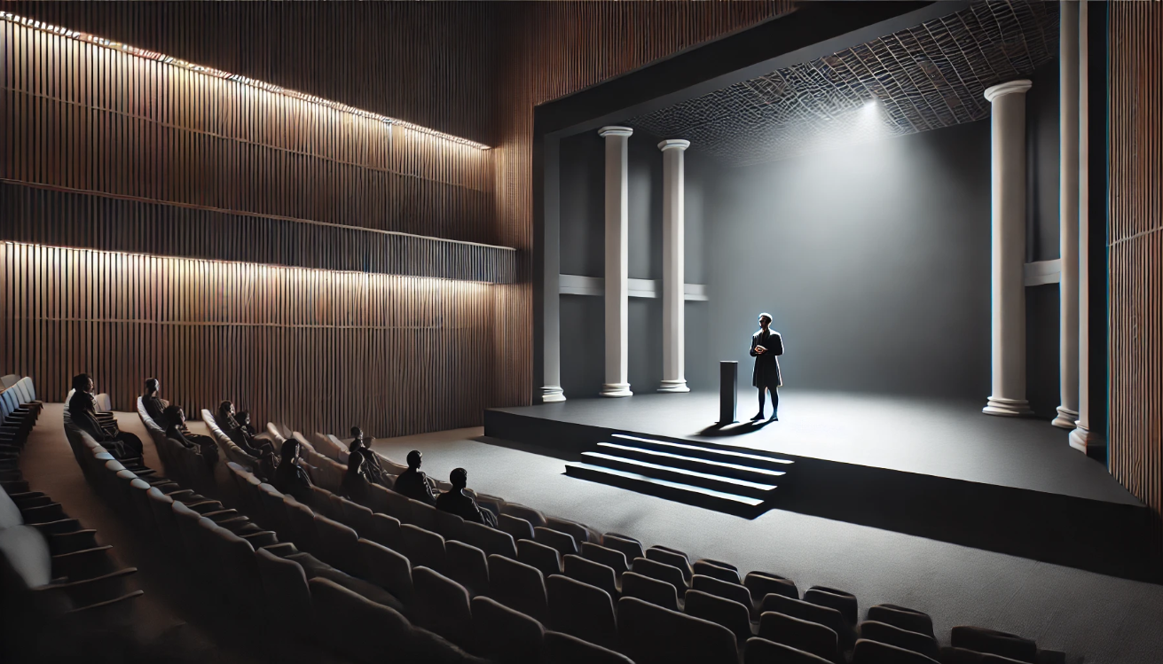 Modern soliloquy theatre performance

