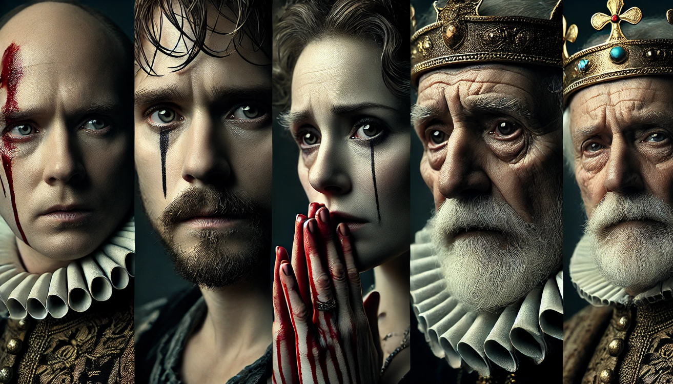 Shakespearean characters showing emotion 