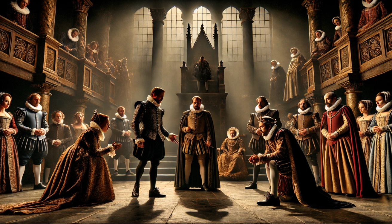 Shakespearean conflict on stage

