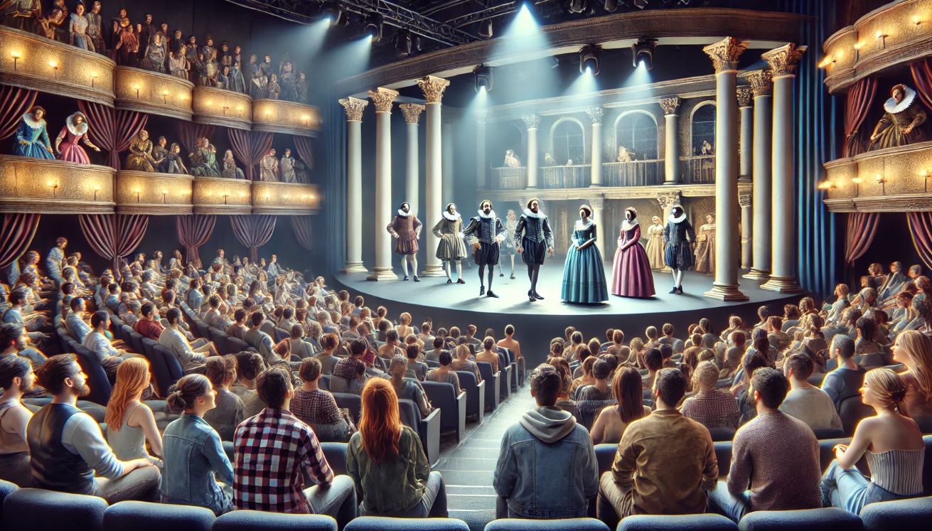Modern audience watches Shakespeare

