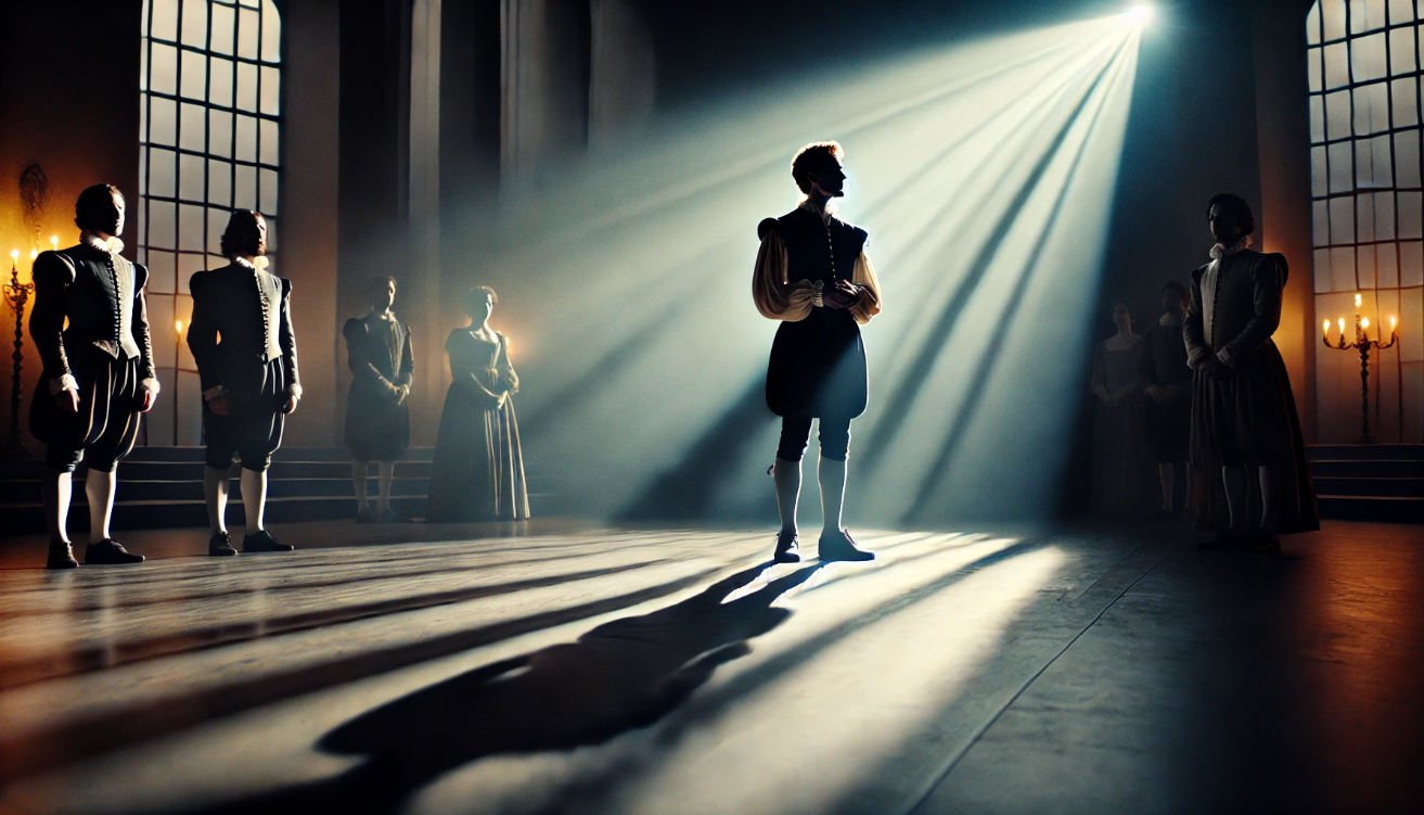 Hamlet soliloquy spotlight moment

