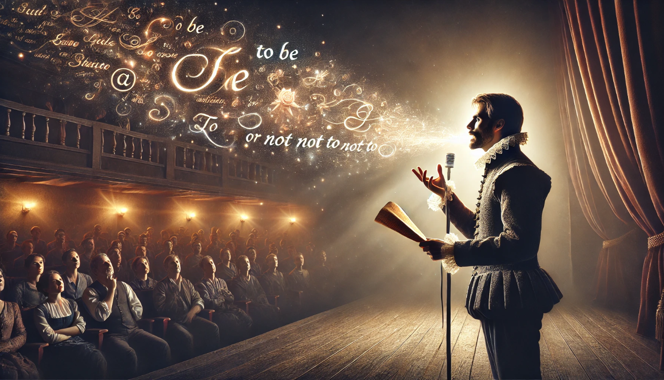 "Soliloquy under stage light"

