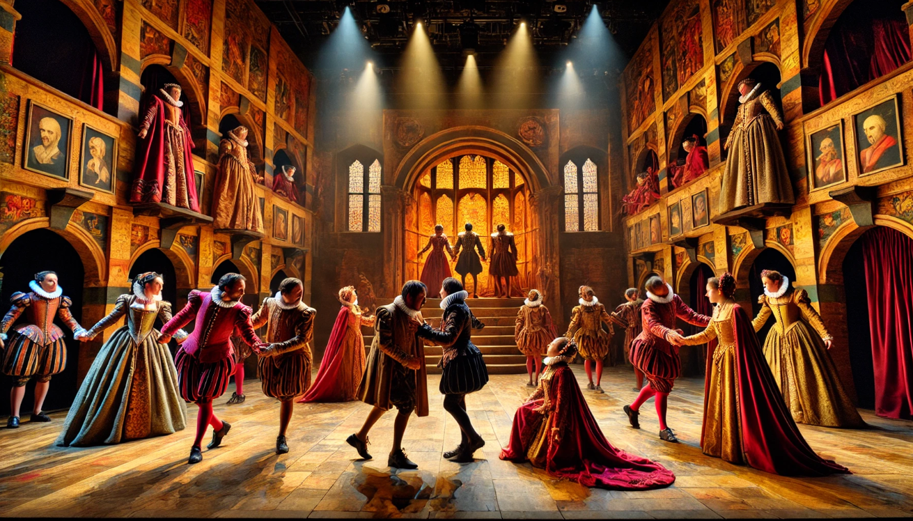 "Shakespeare stage drama moment" 