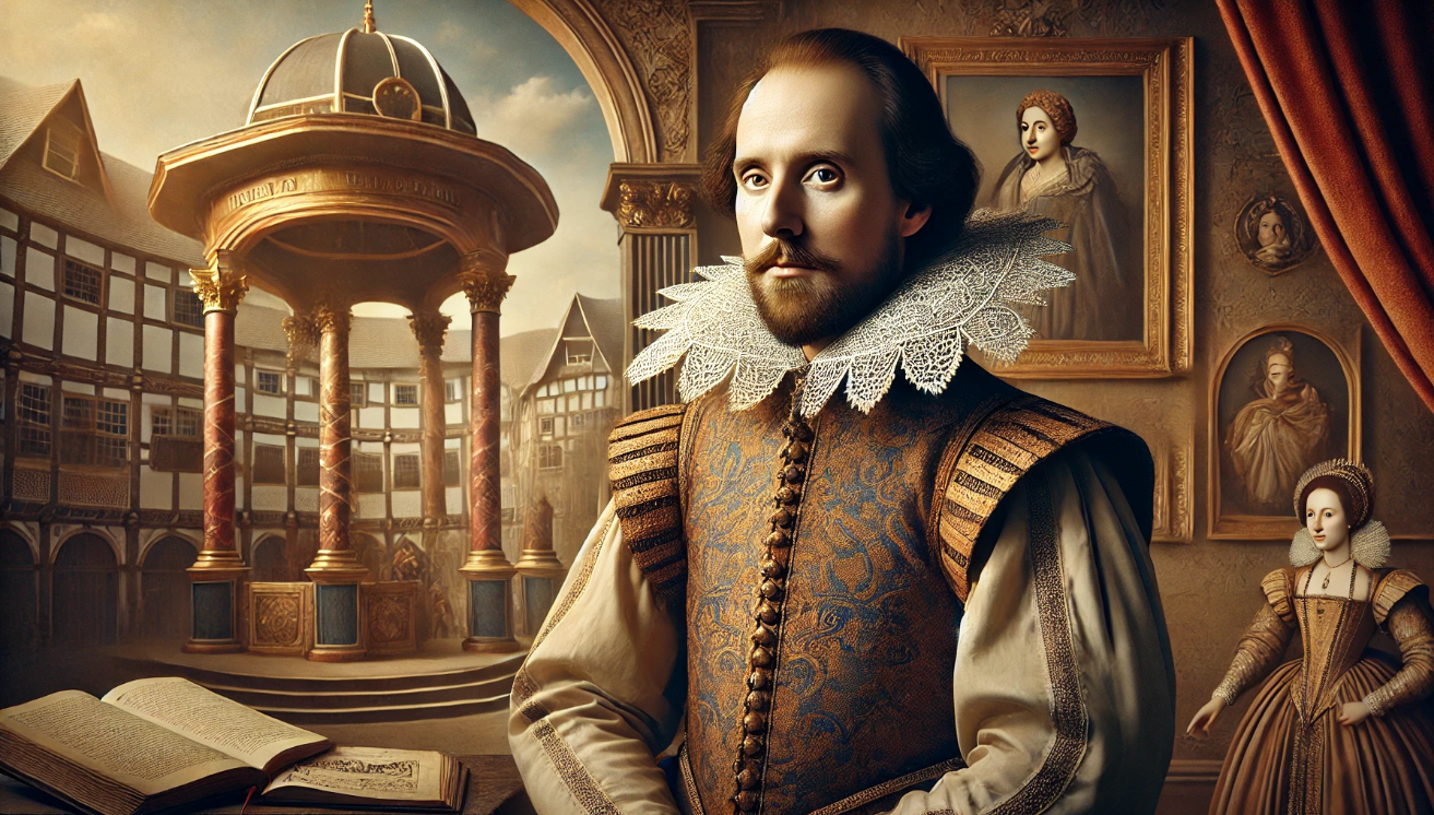 "Shakespeare portrait with history"

