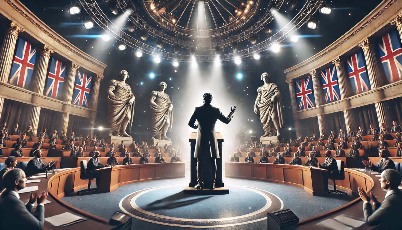 "Modern leader Shakespearean speech"

