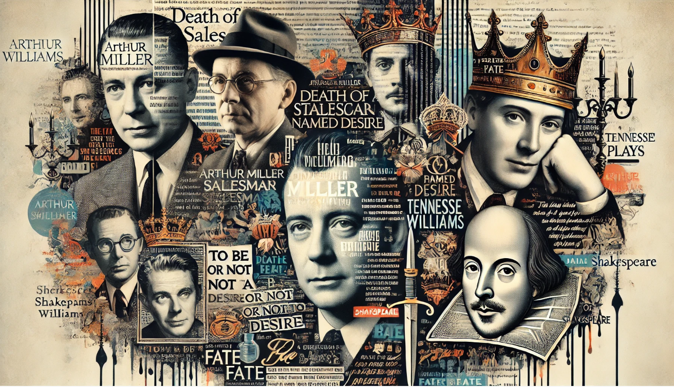 "Playwright collage with Shakespeare"

