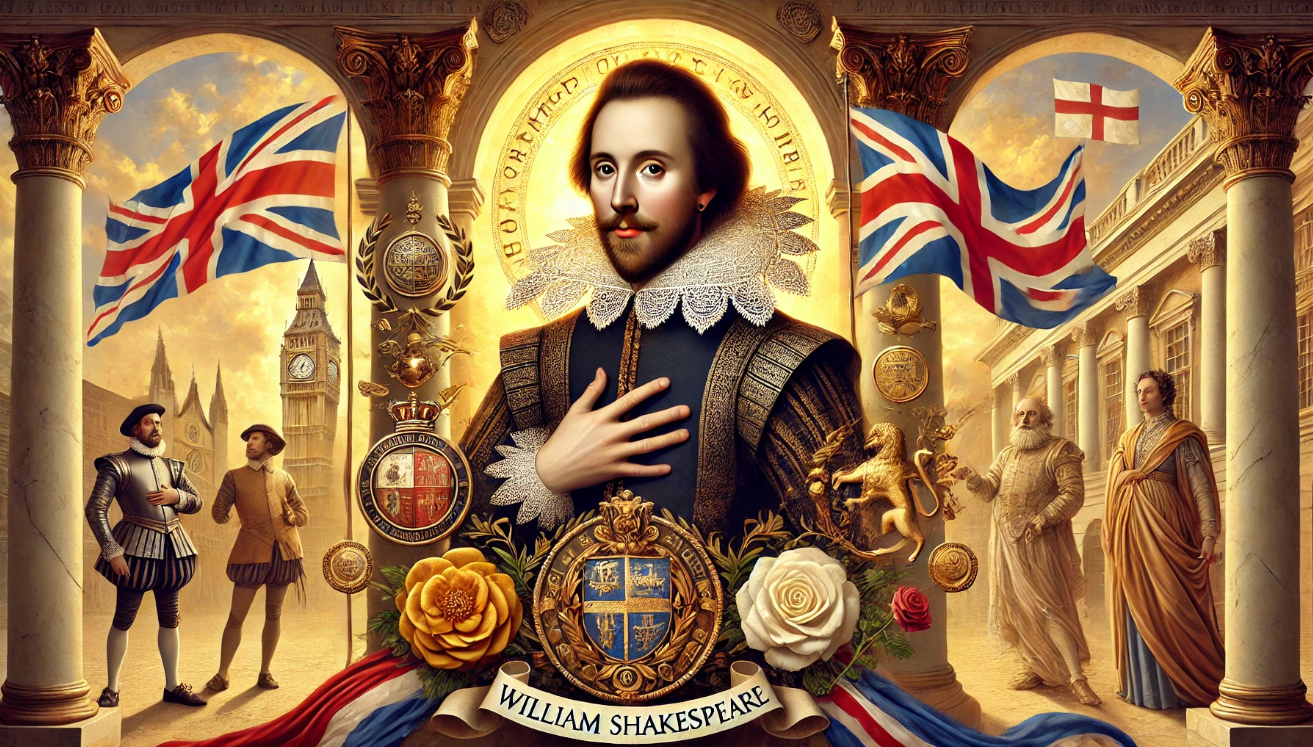 Shakespeare with national symbols

