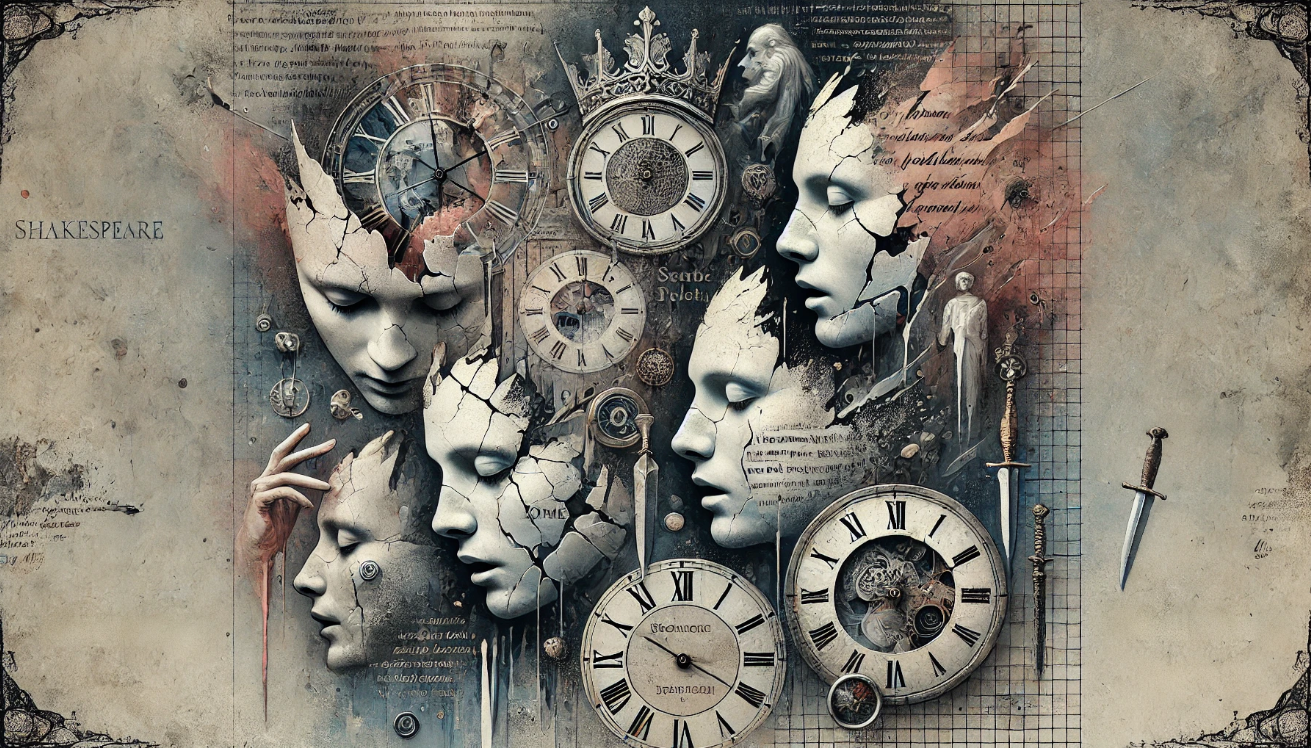 Surreal Shakespeare-inspired abstract artwork

