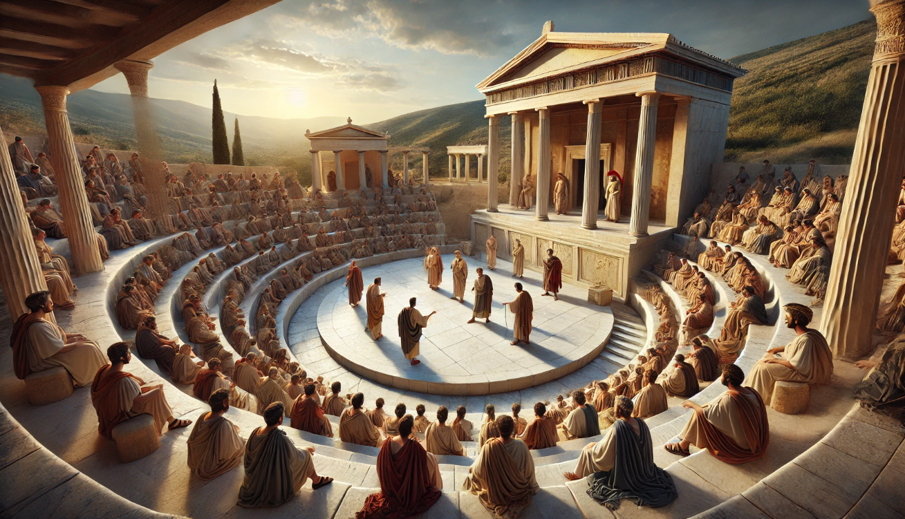 Ancient Greek theater performance

