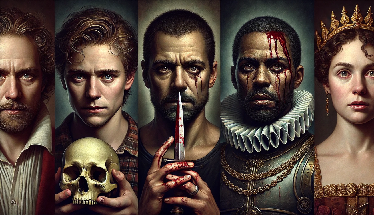 Hamlet Macbeth Othello portraits


