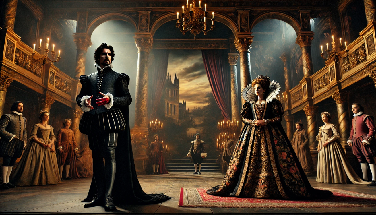 Shakespearean stage dramatic performance

