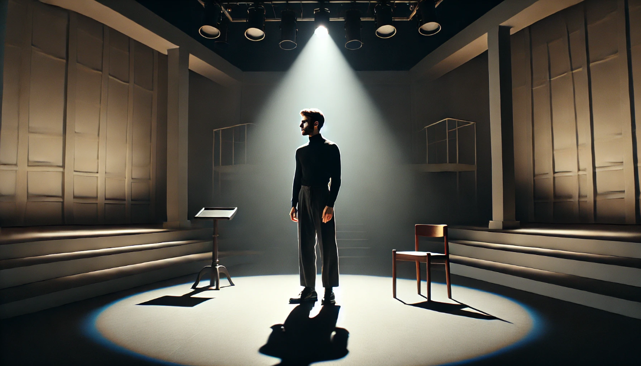 Modern Hamlet minimalist stage

