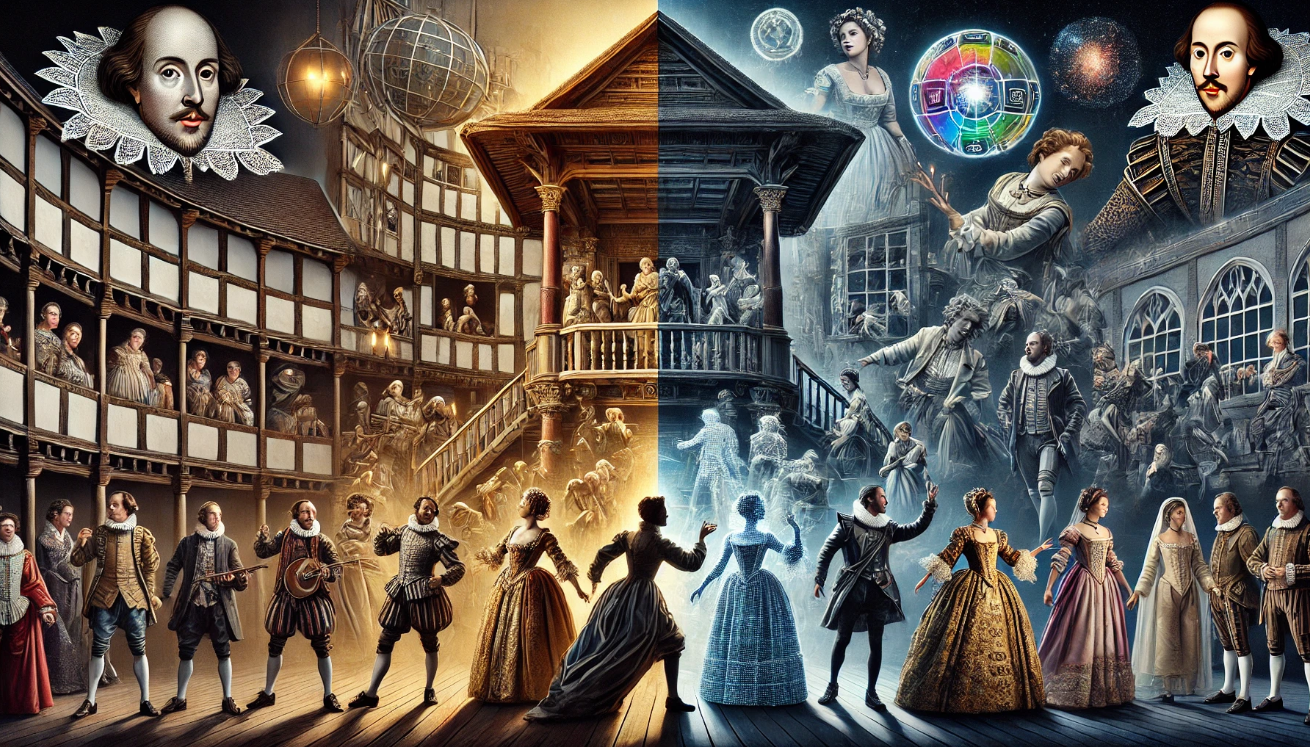 Shakespeare character evolution collage

