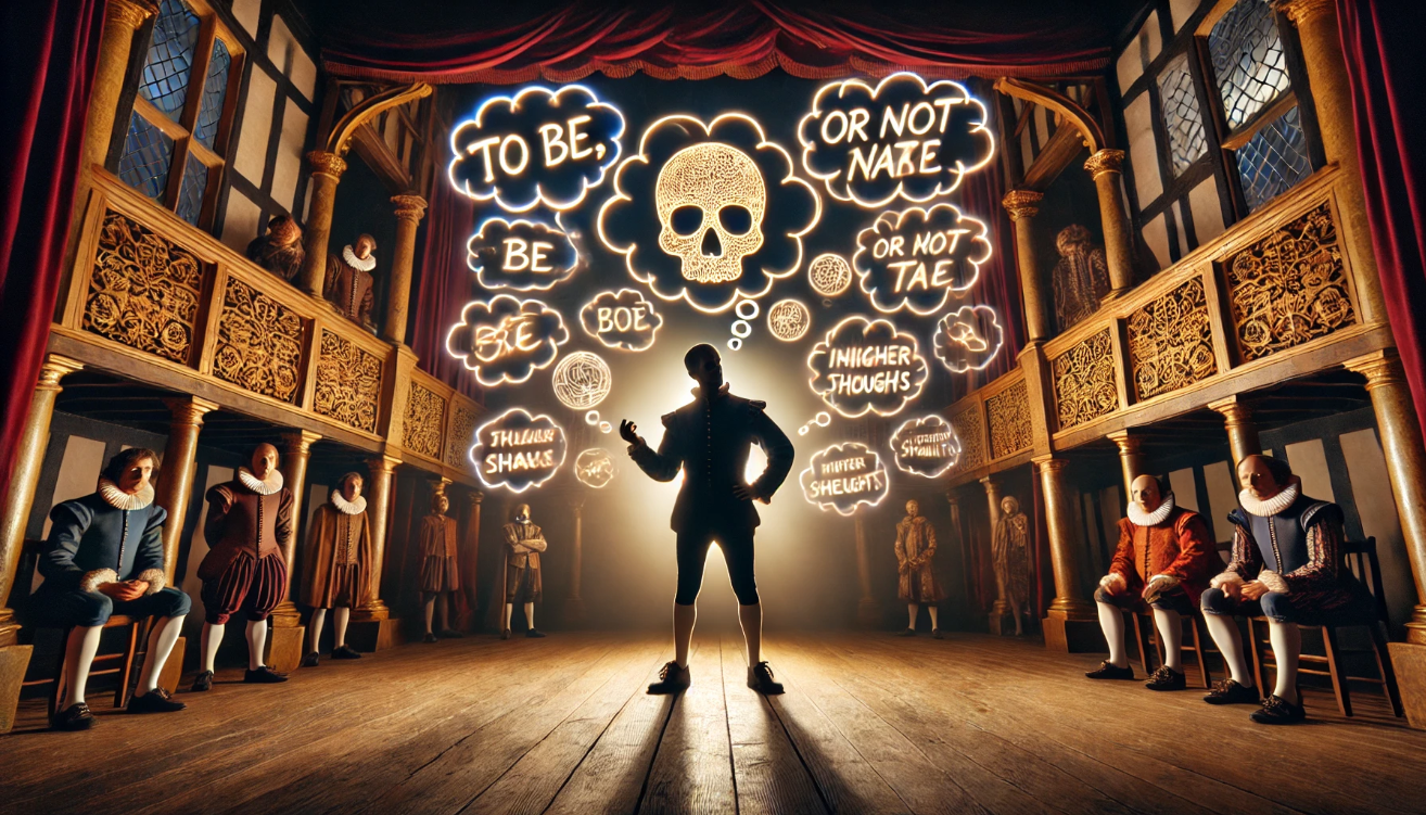 Hamlet soliloquy stage scene

