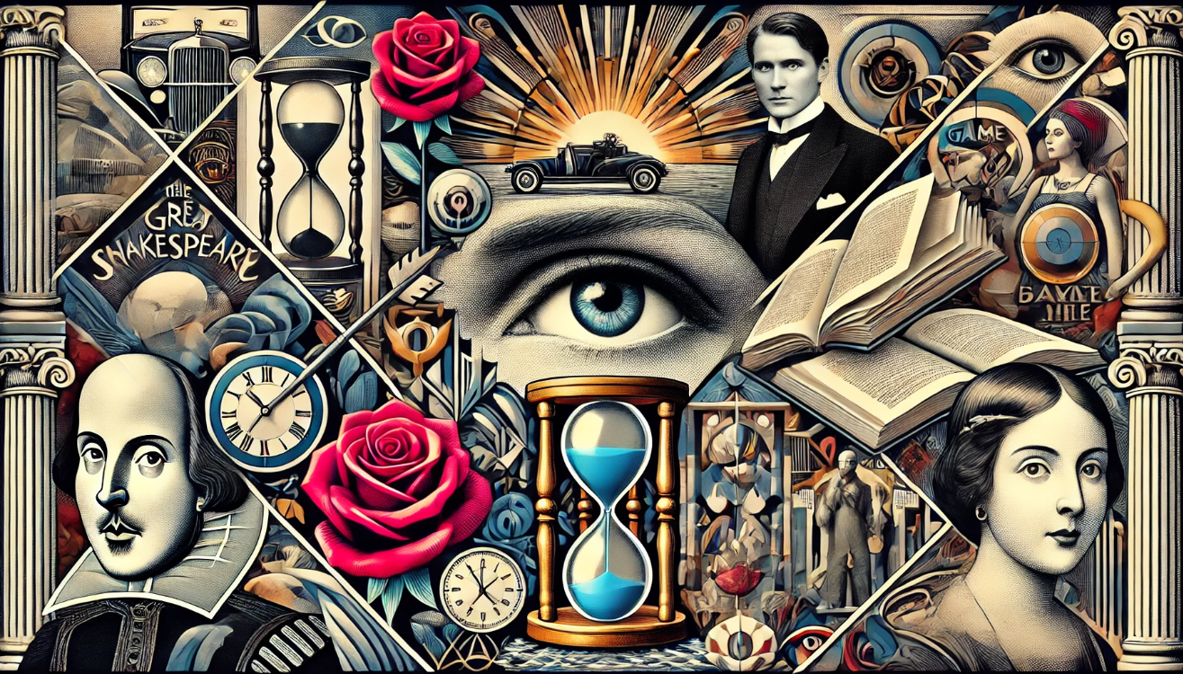 Shakespeare-inspired modern literary collage

