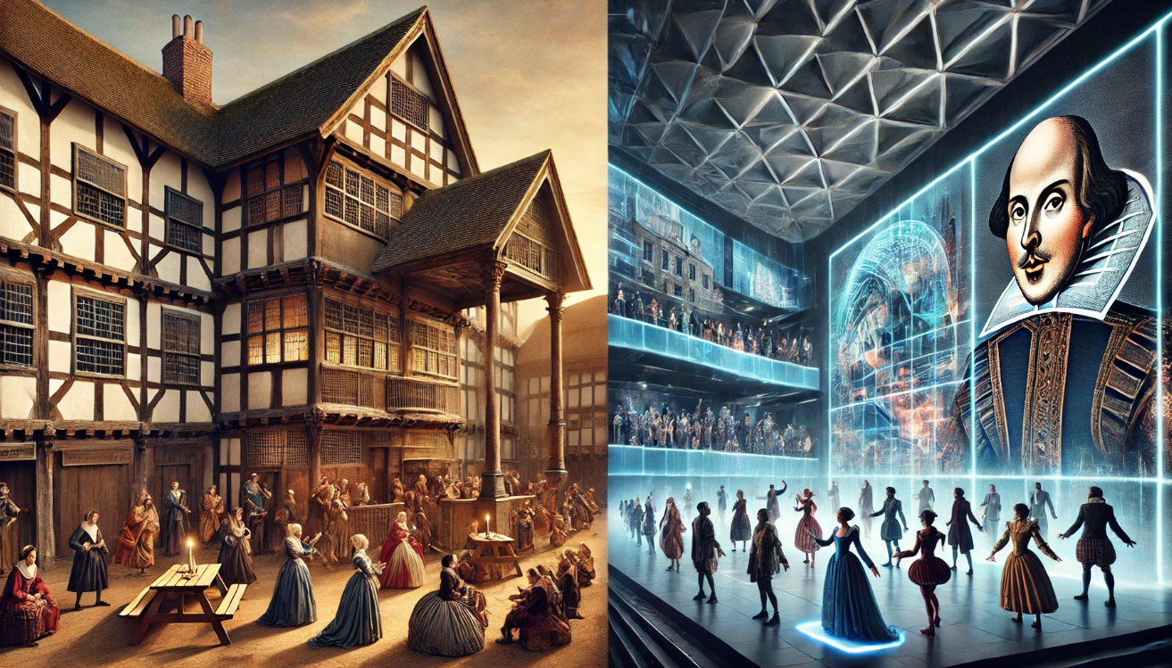 Shakespearean theatre through time.

