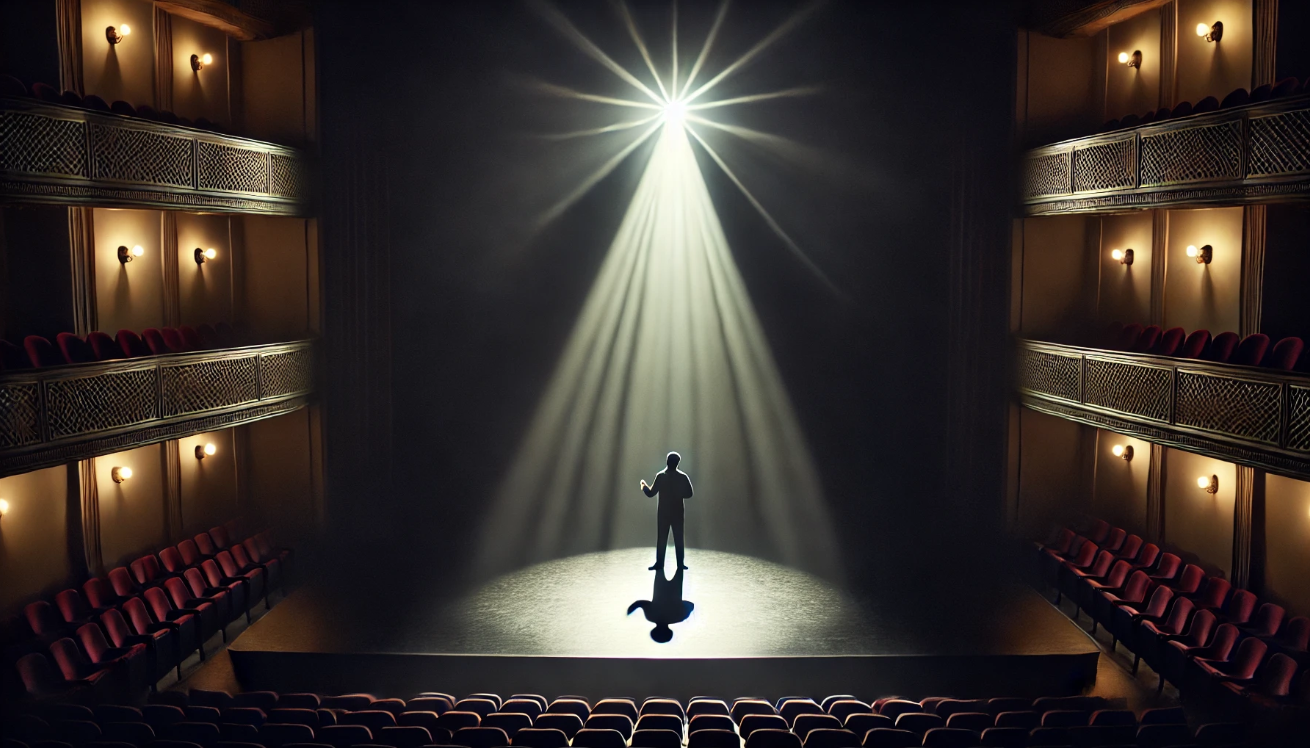 Dramatic spotlight theater soliloquy 