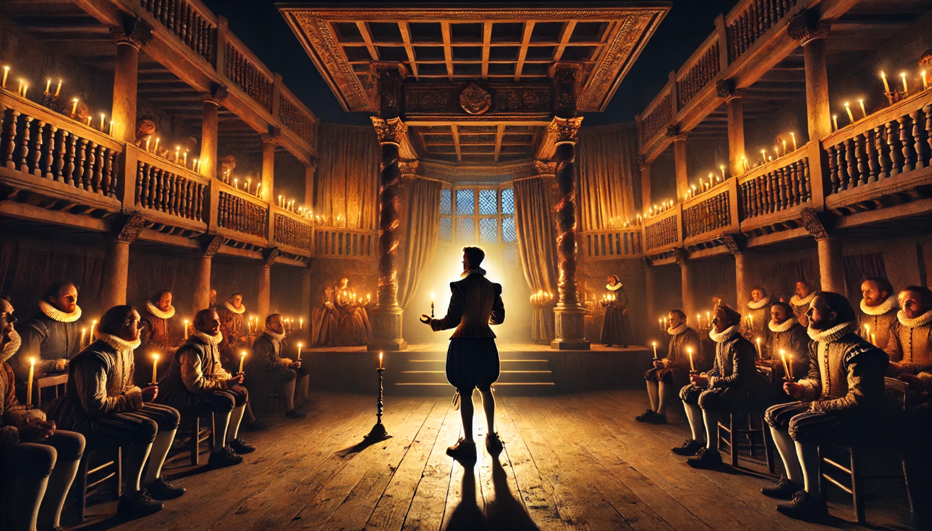 Elizabethan soliloquy stage performance

