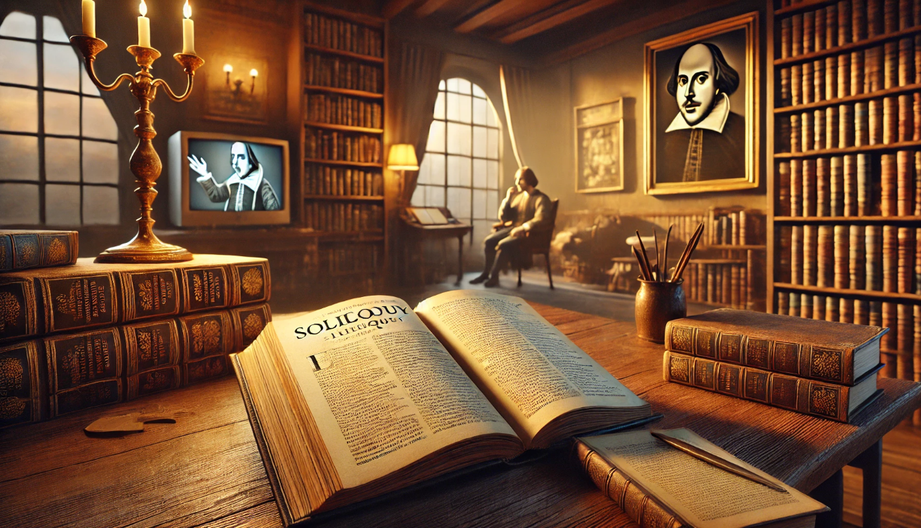 "Shakespeare reading in study" 