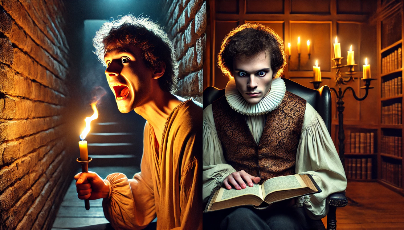 Hamlet's dual emotional states

