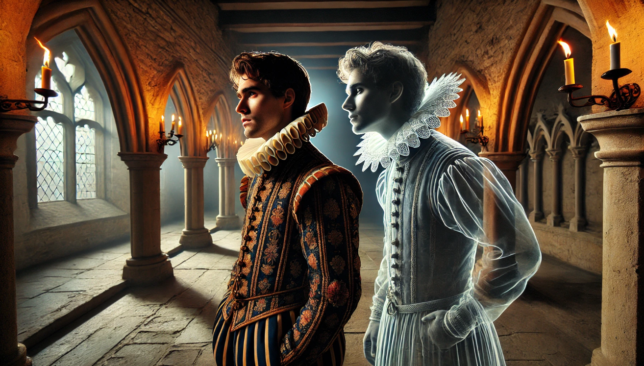 Ghostly Shakespearean corridor encounter 