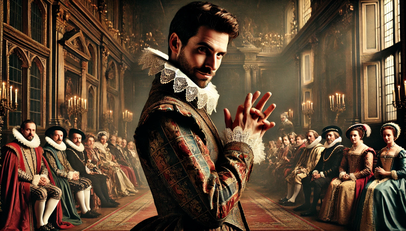Cunning nobleman revealing secrets 