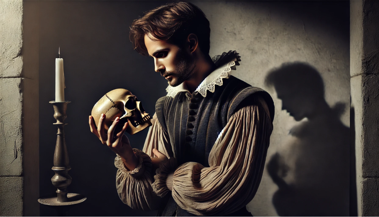 Hamlet contemplating life’s fragility 