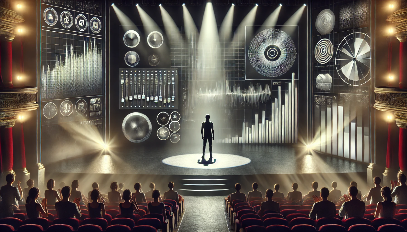 Modern multimedia theater scene

