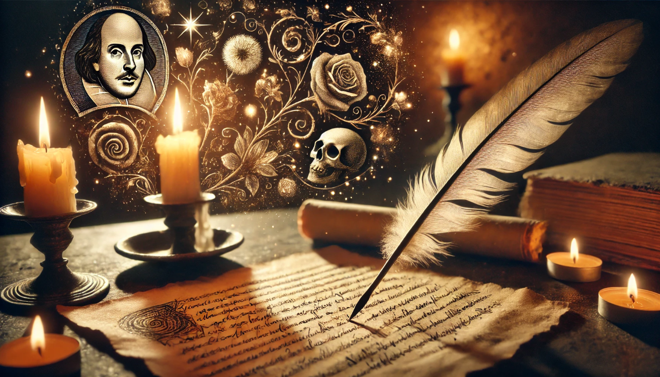 “Quill writing poetic visions”

