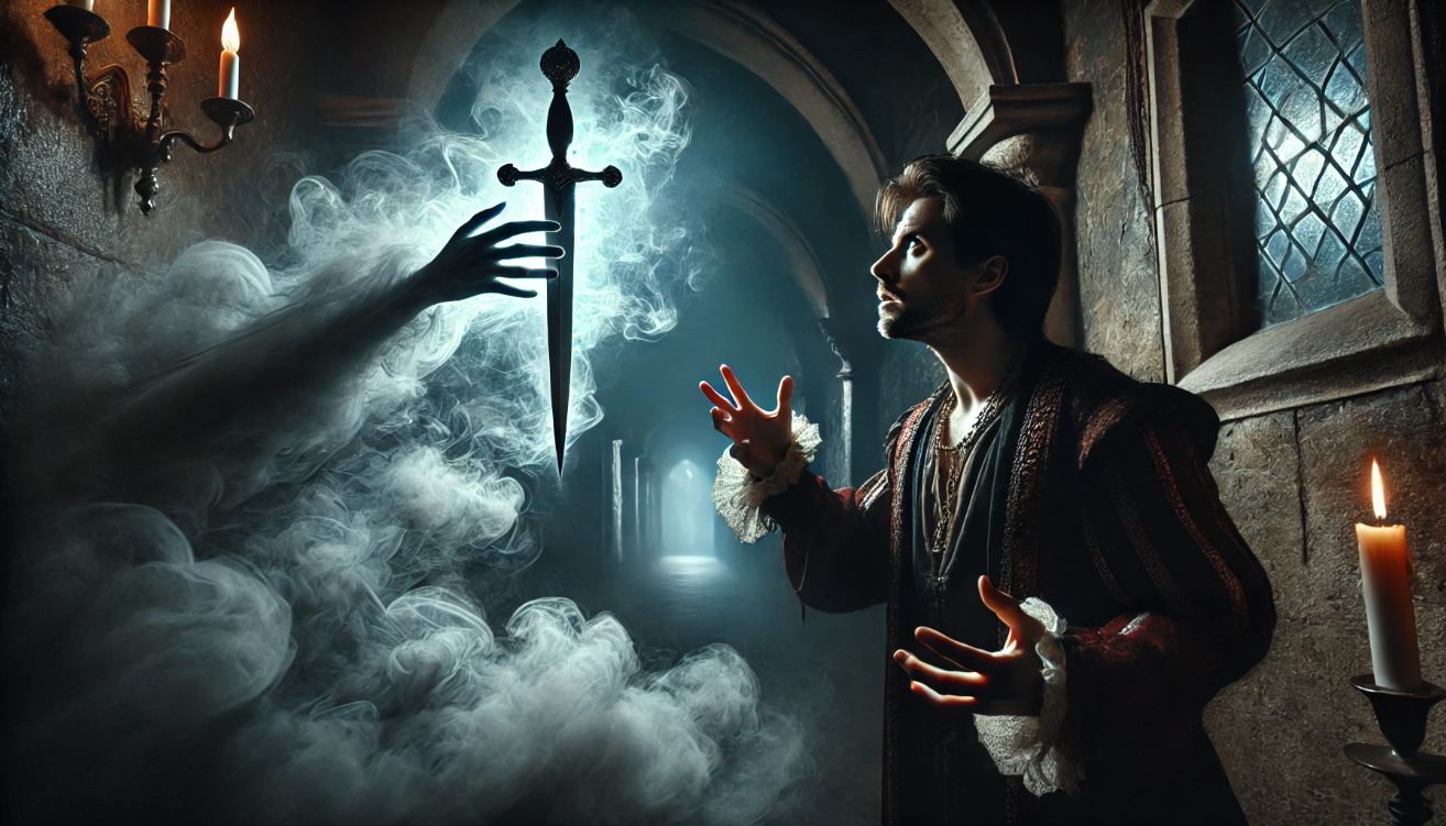  Macbeth sees floating dagger.