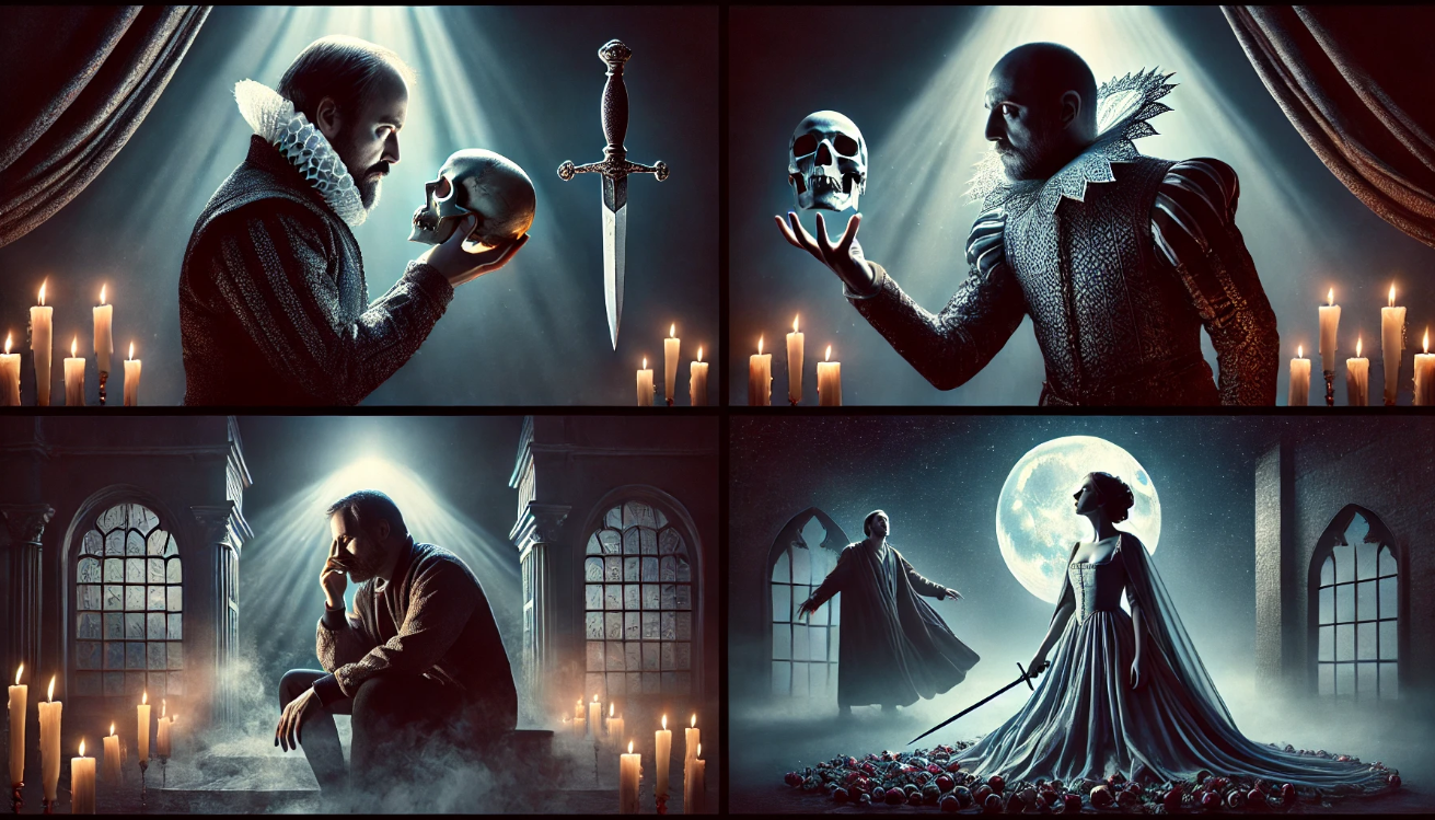  Hamlet, Macbeth, Othello, Juliet.