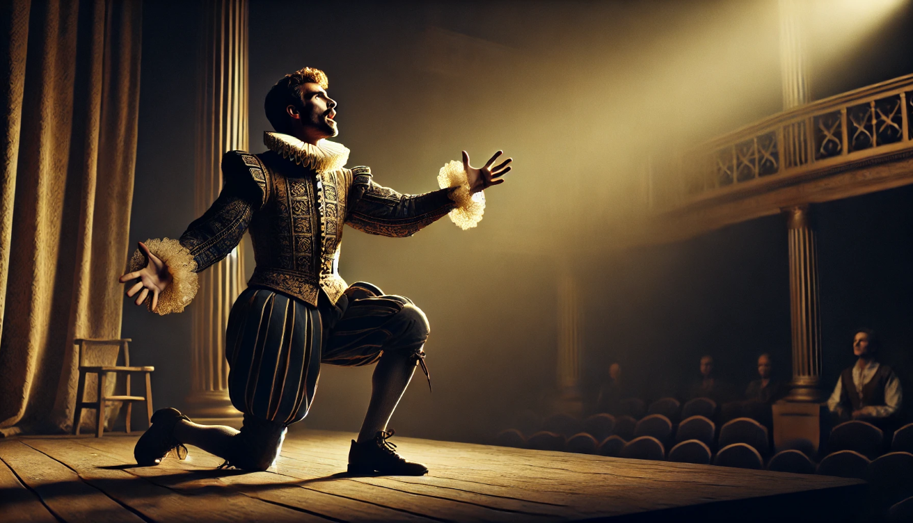Actor delivers powerful soliloquy.