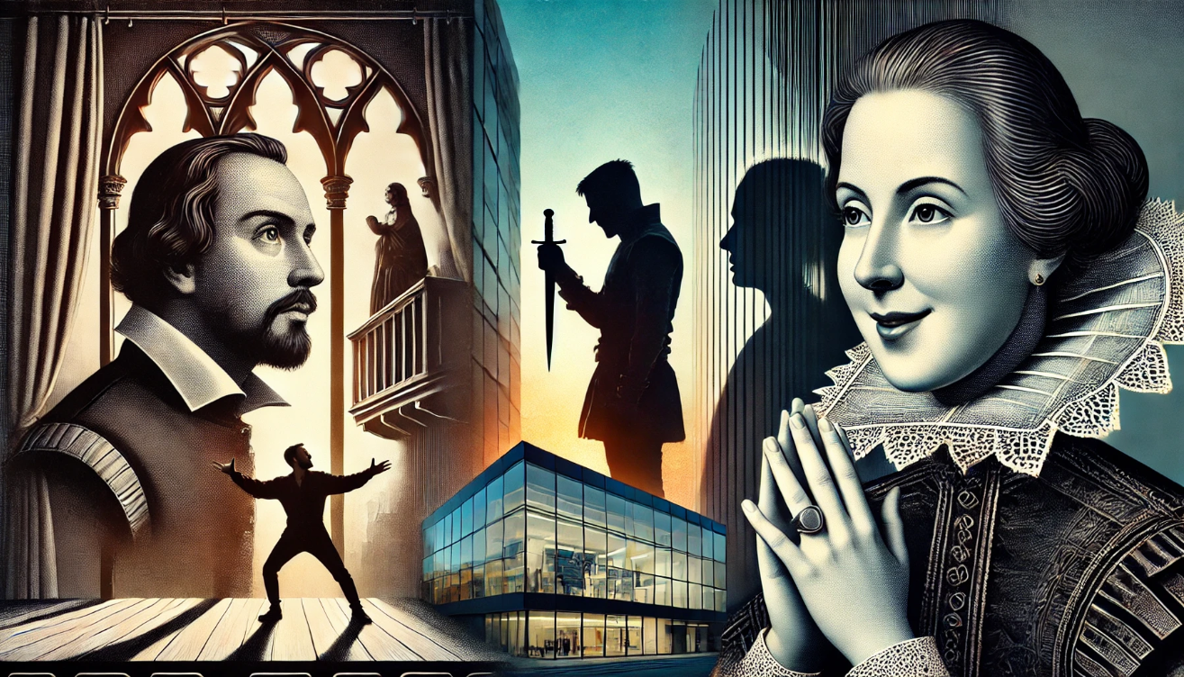 A theatrical-to-modern triptych captures soliloquy across time