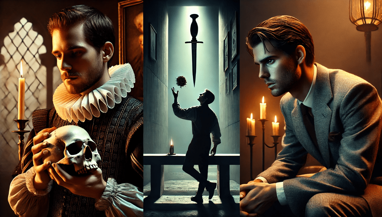 three visually distinct but thematically connected scenes unified by a moody, cinematic filter