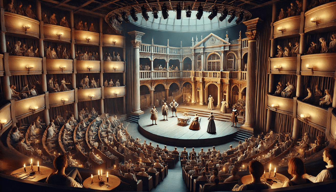 "Grand theatre performance audience"