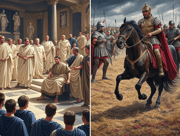 Roman Senate, Warrior on Horseback