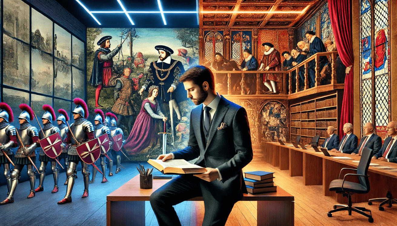 Modern leader studies history
