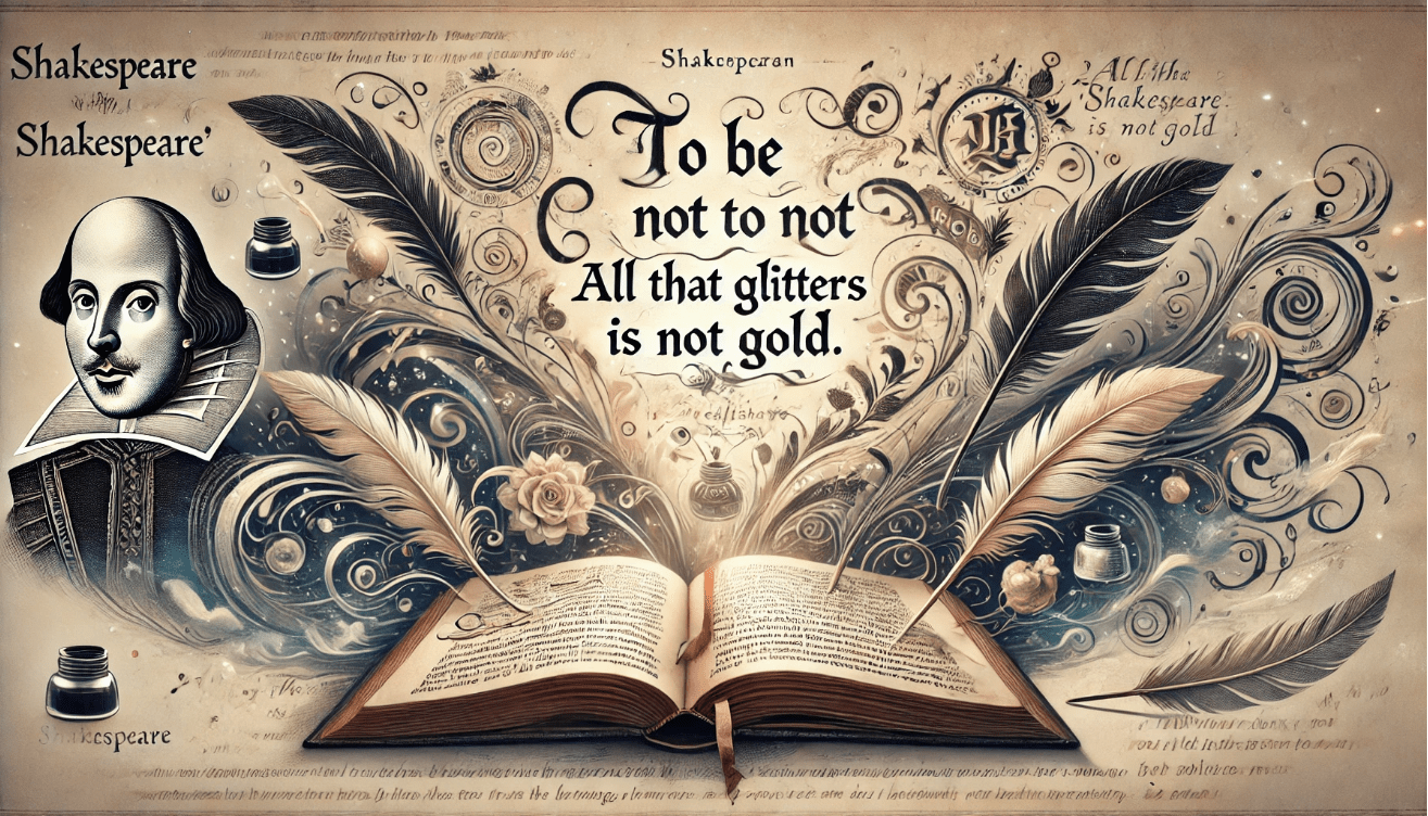 Shakespeare quotes floating book 