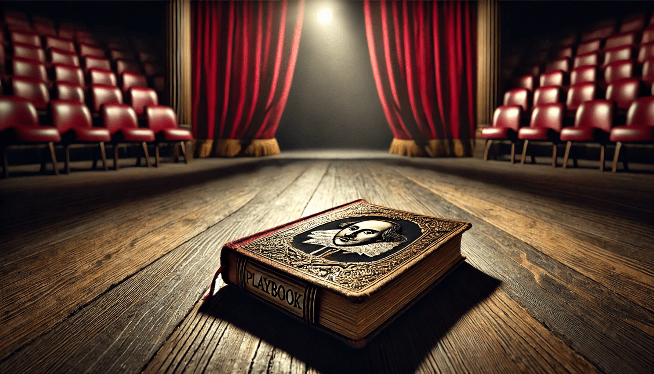 Shakespeare playbook, curtain closing 