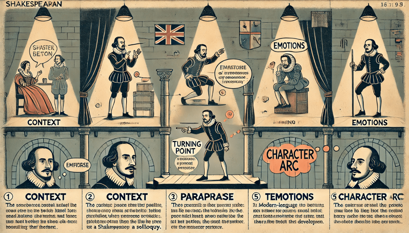 Context with a character in a castle corridor