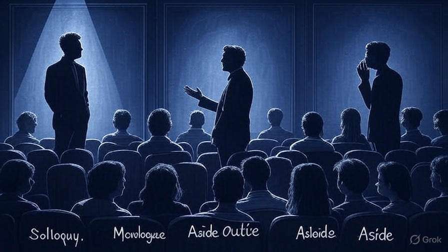 Educational infographic comparing soliloquy