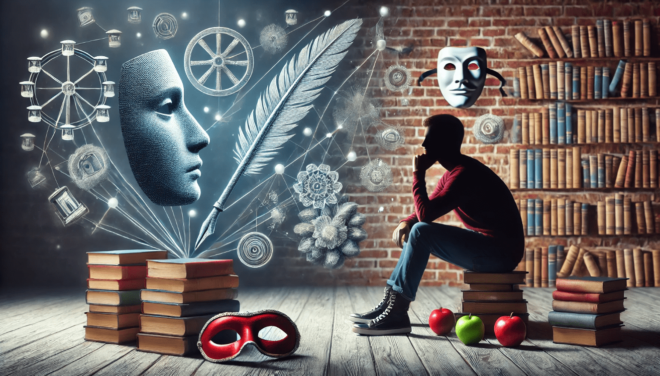 A person in deep reflection, symbolizing the role of soliloquies in literature for exploring internal emotions and themes.