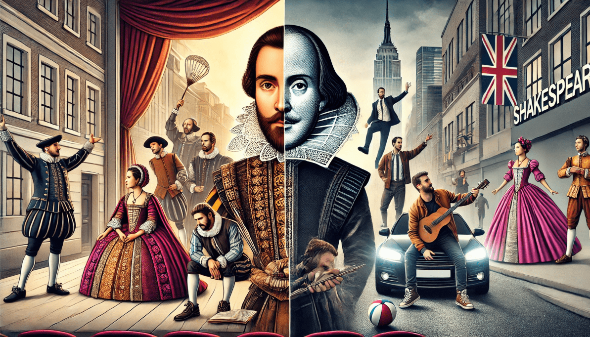 Shakespearean characters in classic and modern adaptations, showing the timeless impact of his works on contemporary theatre.
