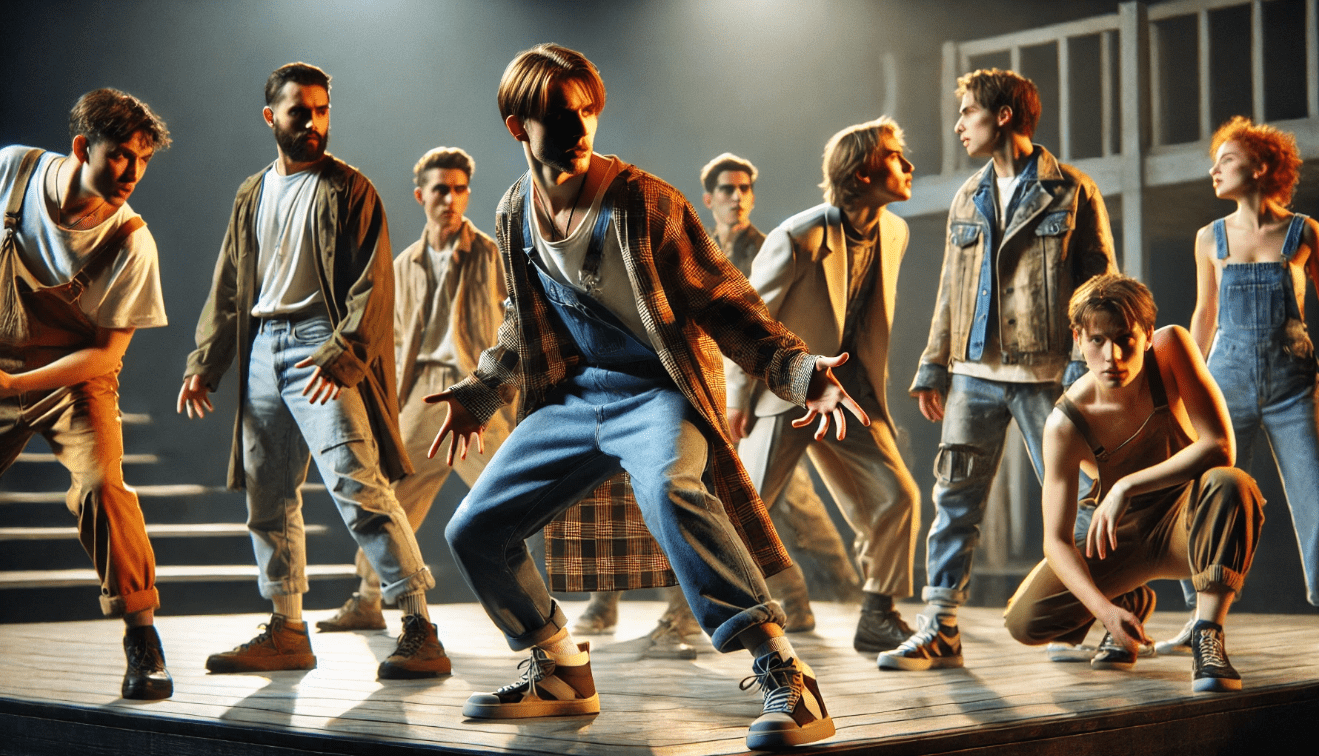 Modern adaptation of Shakespeare’s plays with contemporary actors performing classic Shakespearean dialogue