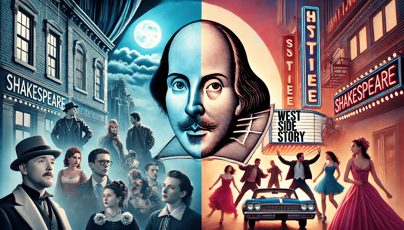 Modern film adaptation inspired by Shakespeare, blending classic and contemporary elements