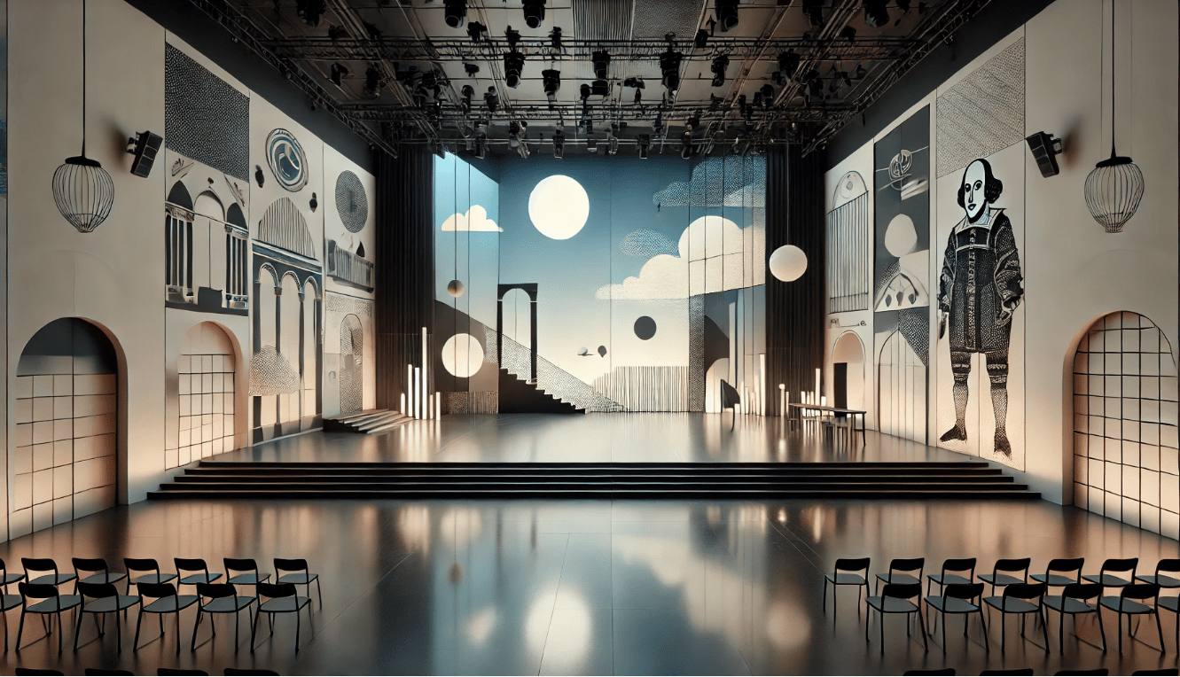 Modern stage design inspired by Shakespeare’s minimalist approach to set design