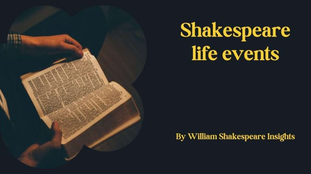 Shakespeare life events