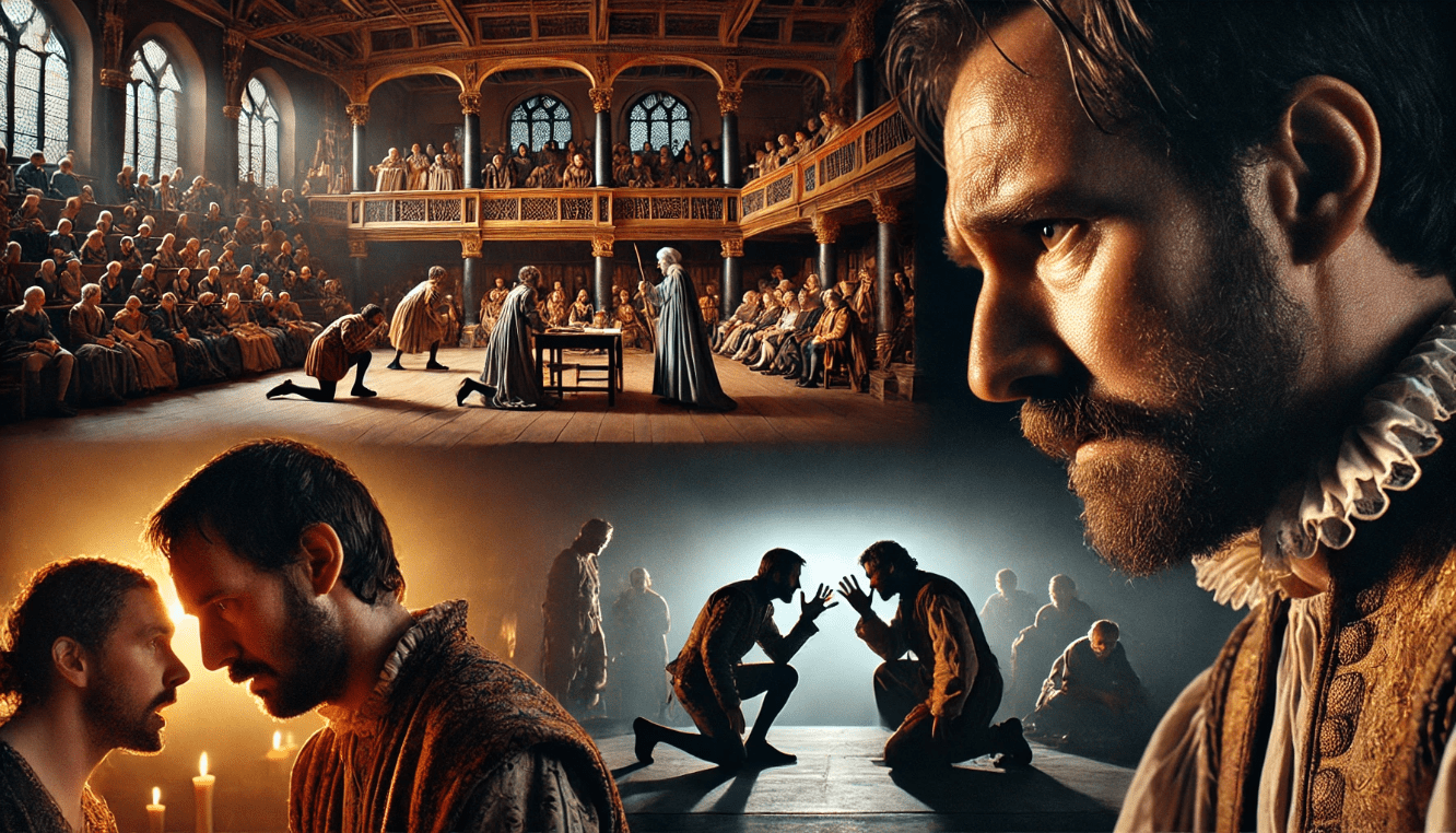 Comparison of Shakespearean theatre and modern film acting, showing the timeless influence of Shakespeare’s techniques on both mediums