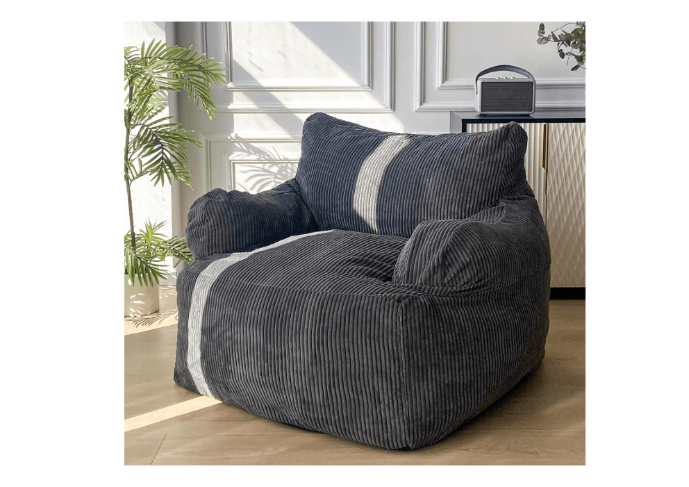  MAXYOYO Giant Bean Bag Chair, Stuffed Bean Bag Couch with Filler Big Lazy Sofa Accent Chair with Pocket, Large Living Room Bean Bag Chair for Adults Floor...